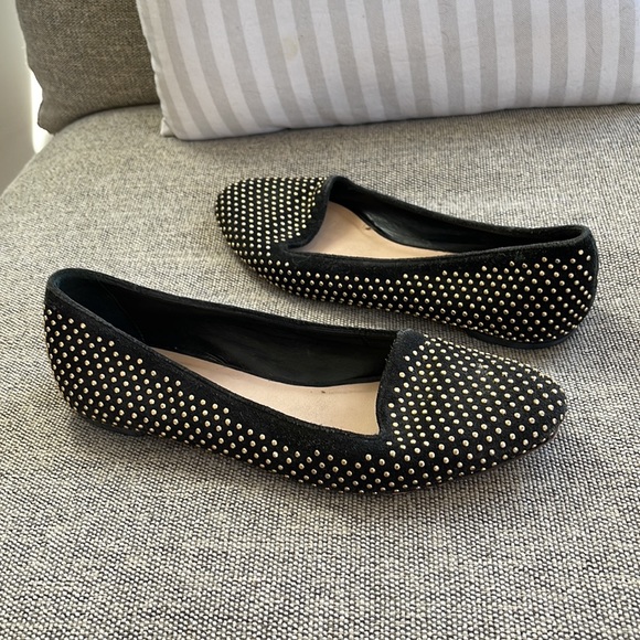 Gold studded Loeffler Randall slip on flat - Picture 4 of 4